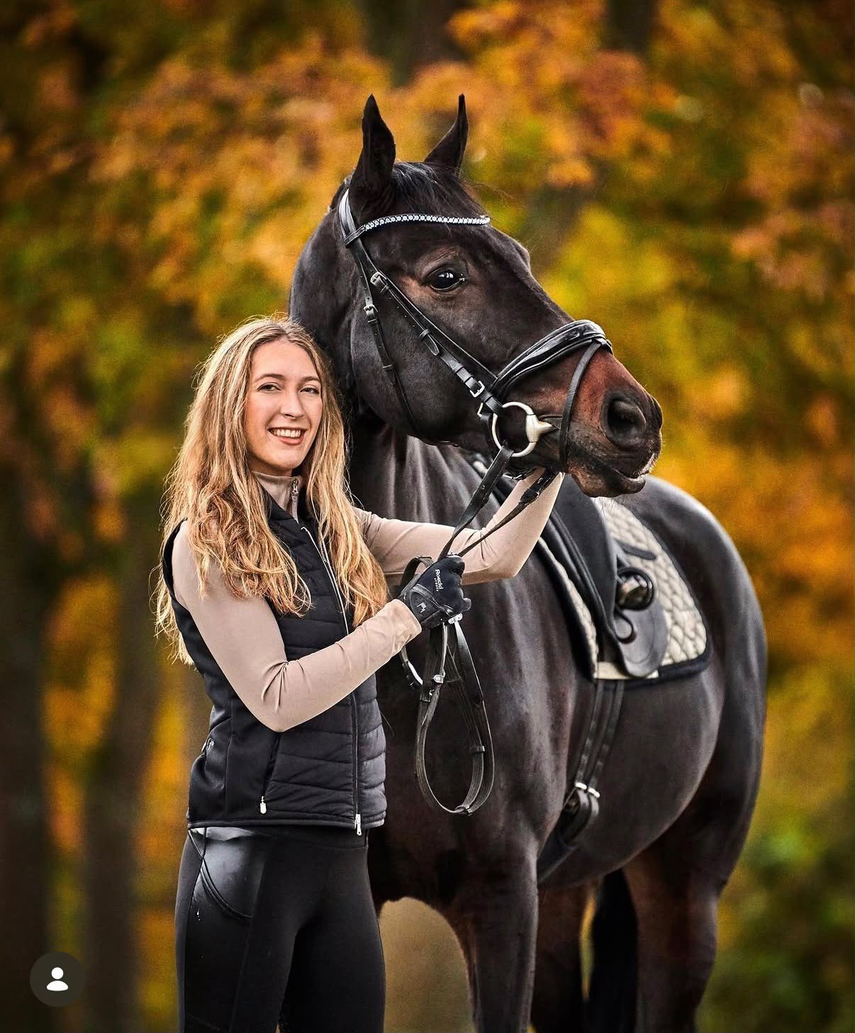 Fabienne Felsmann mit einem ihrer Dressurpferde